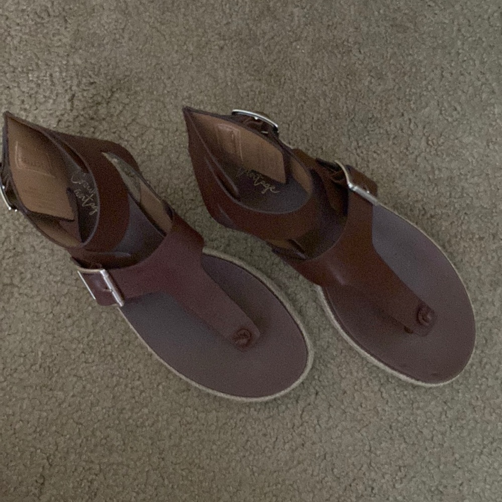 Crown Vintage Sanshell Espadrille Dark Brown Sandal